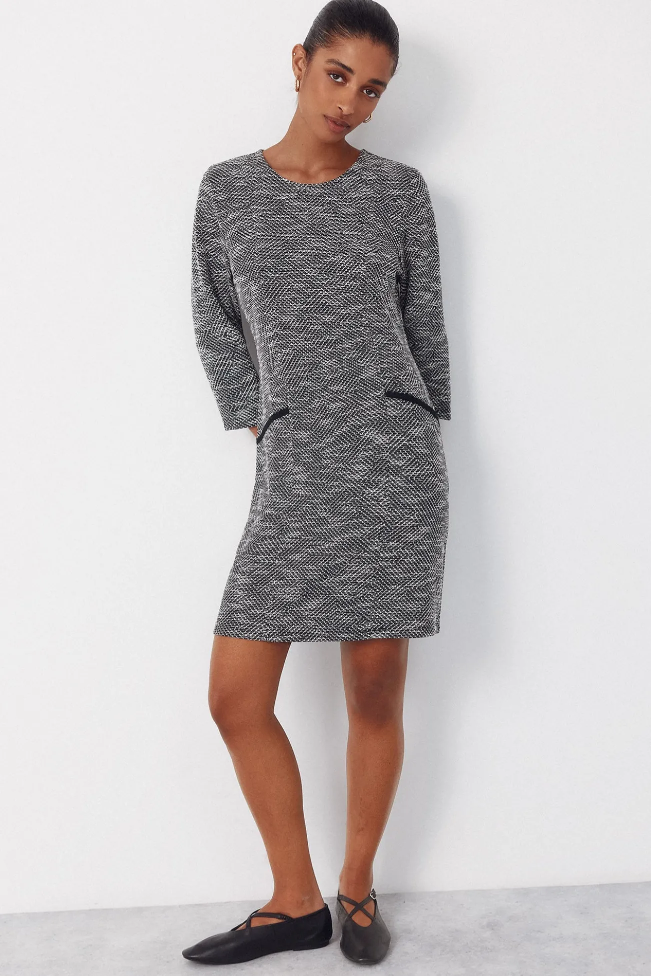 Vestido curto de tweed
