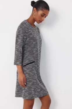 Vestido curto de tweed