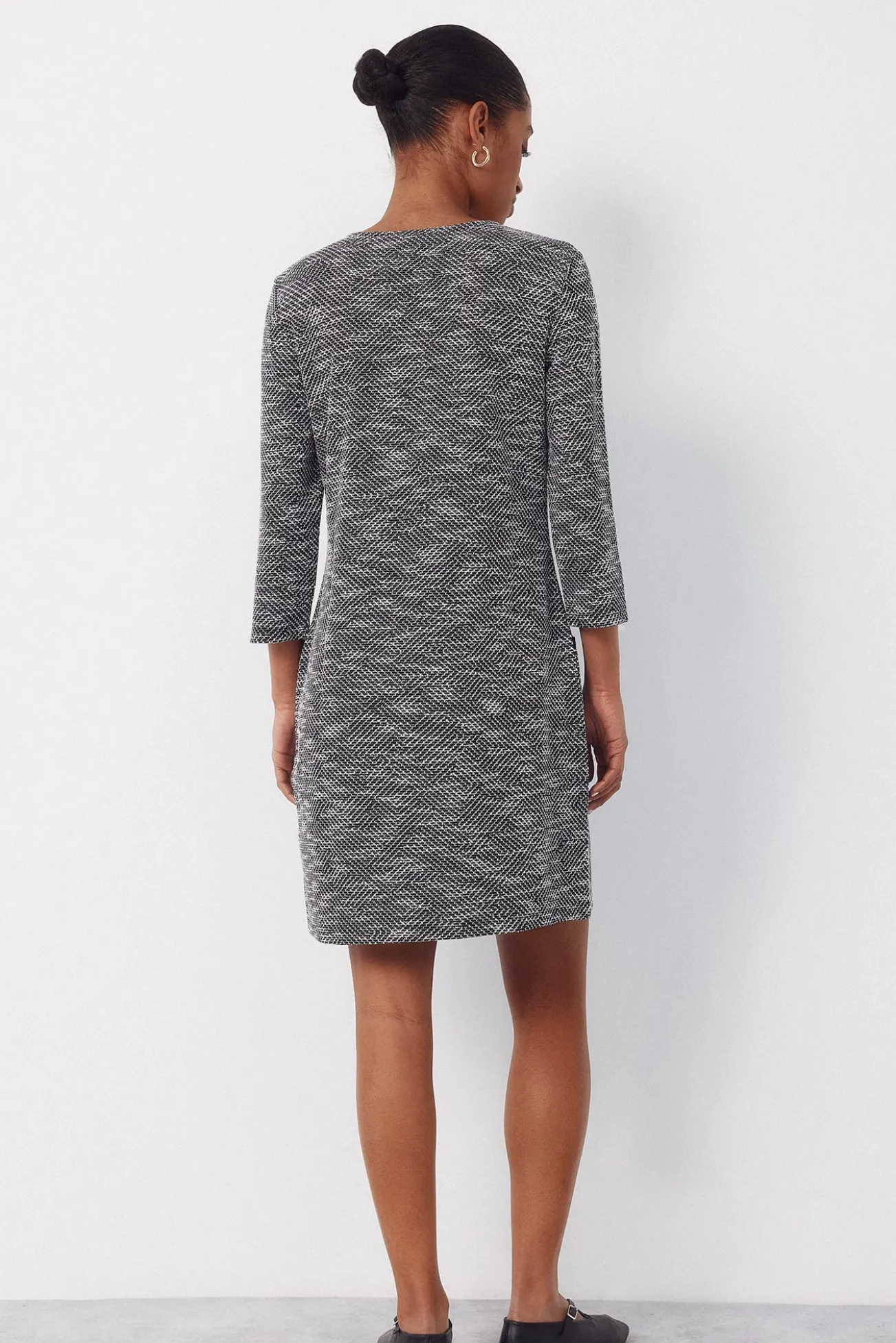 Vestido curto de tweed