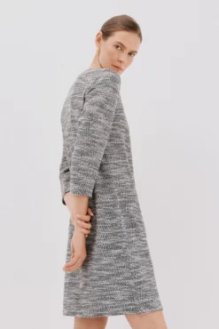 Vestido curto de tweed