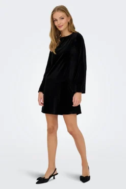 Vestido curto de veludo