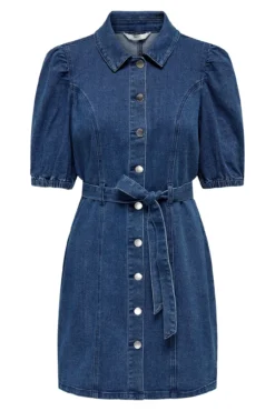 Vestido curto em denim