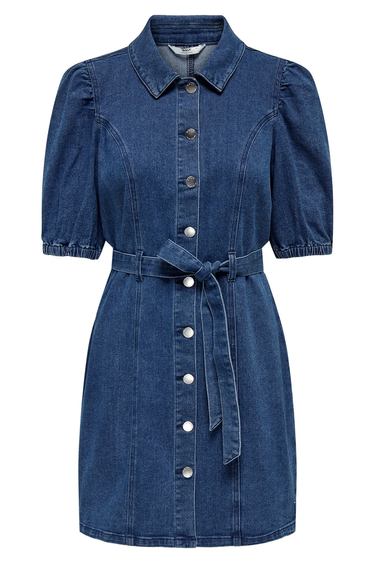 Vestido curto em denim