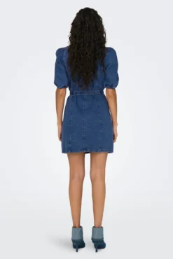 Vestido curto em denim