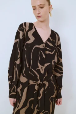 Vestido curto estampado