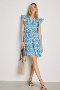 Vestido curto estampado