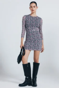 Vestido curto estampado