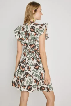 Vestido curto estampado