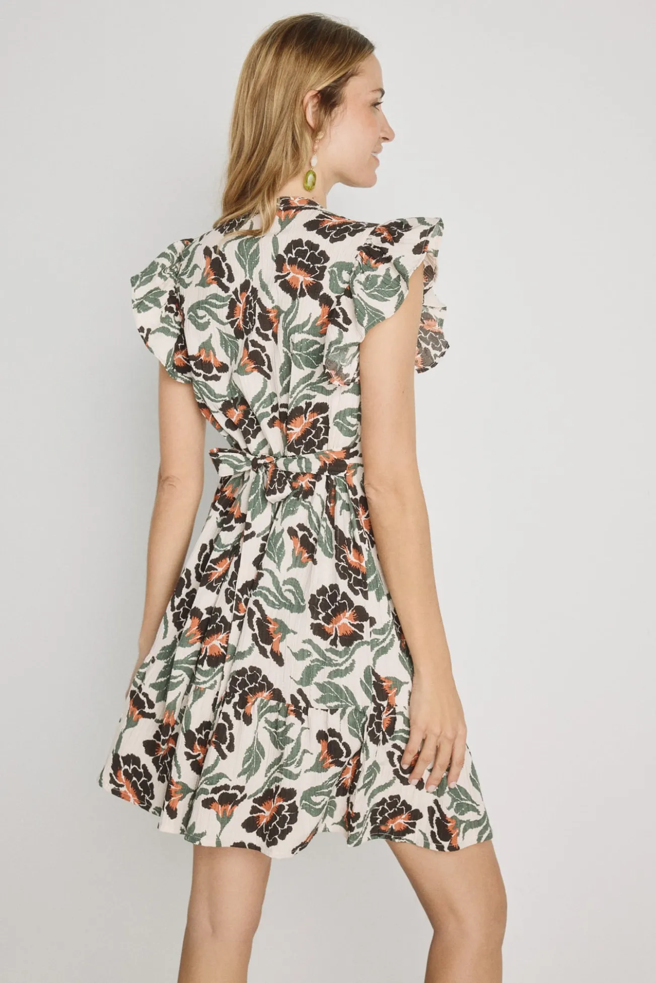 Vestido curto estampado