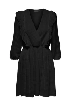 Vestido curto folhos