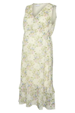 Vestido curto maternity e amamentação