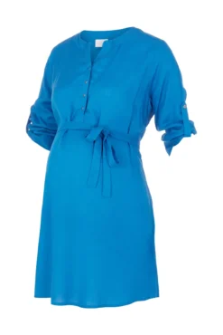 Vestido curto maternity e amamentação