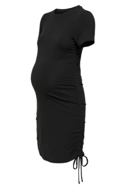 Vestido curto maternity franzido
