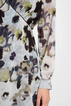 Vestido curto reto estampado