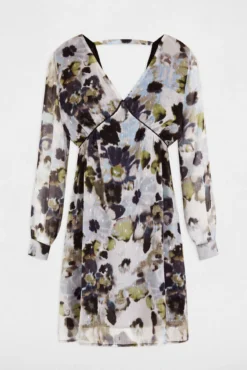 Vestido curto reto estampado