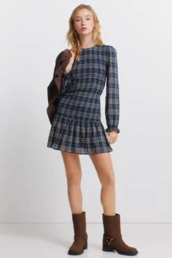 Vestido curto xadrez