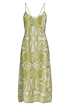 Vestido de alças comprido