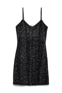 Vestido de alças de lantejoulas