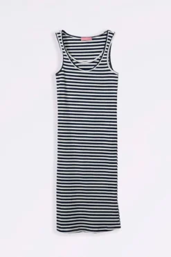 Vestido de amamentação às riscas