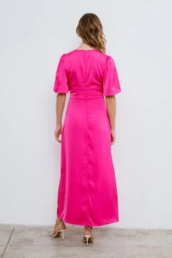 Vestido de festa midi de cetim