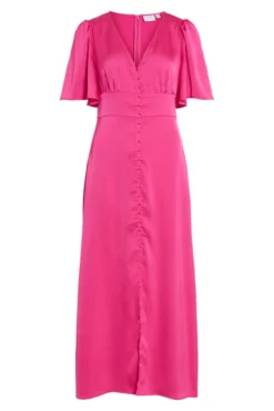 Vestido de festa midi de cetim