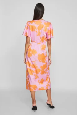 Vestido de festa midi de cetim