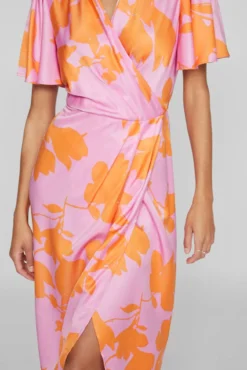 Vestido de festa midi de cetim