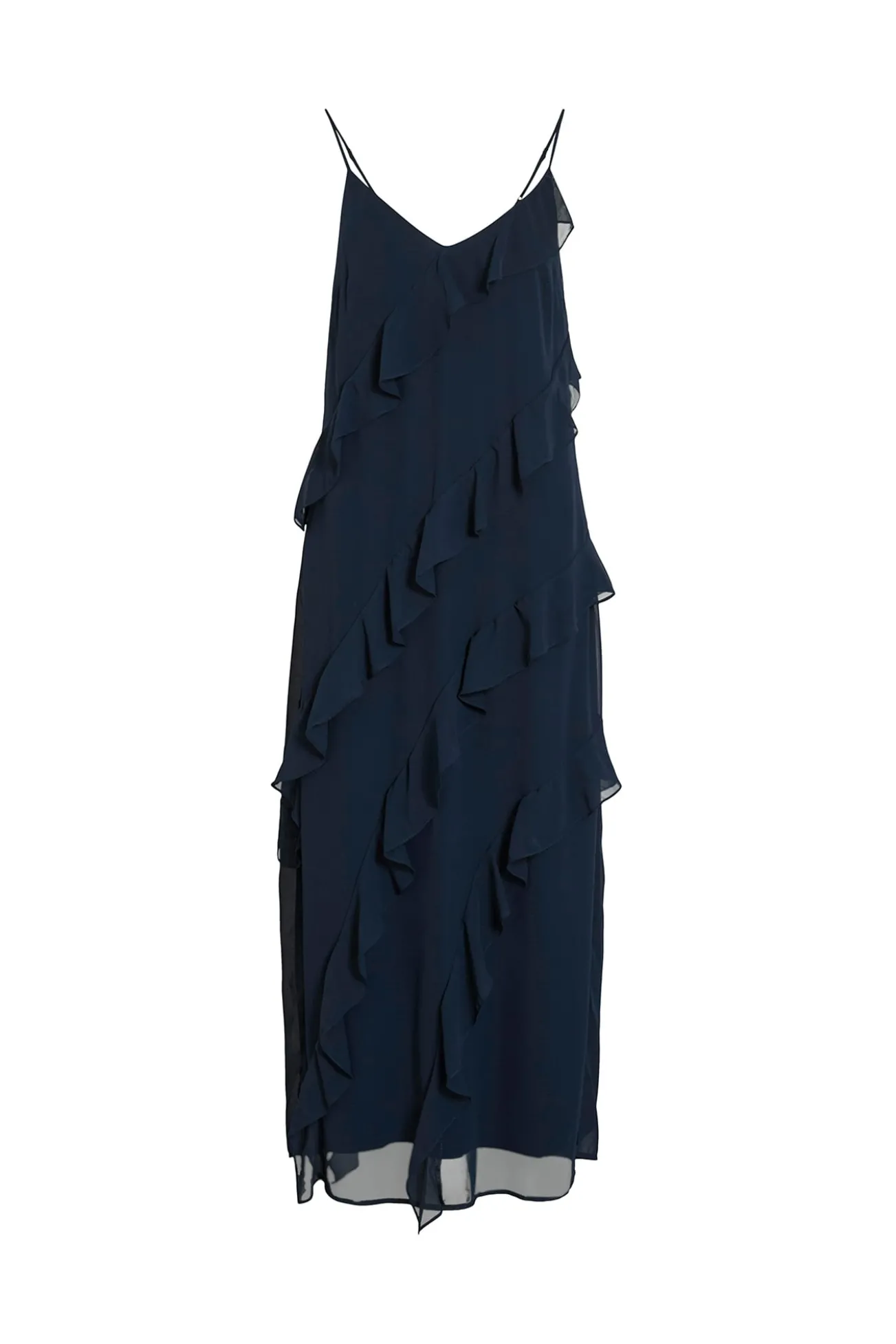 Vestido de festa midi de chiffon