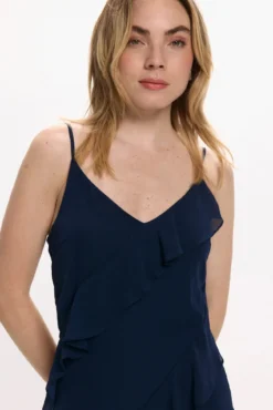 Vestido de festa midi de chiffon