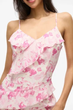 Vestido de festa midi estampado