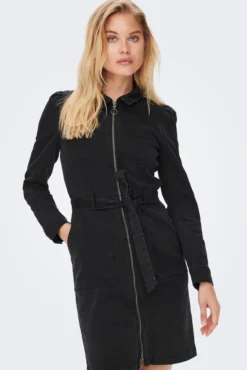 Vestido de ganga cinto