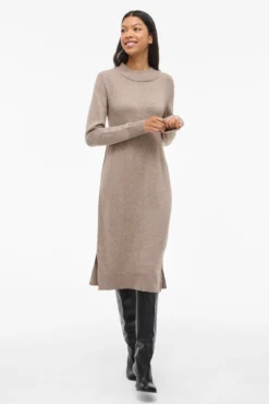 Vestido de malha com viscose
