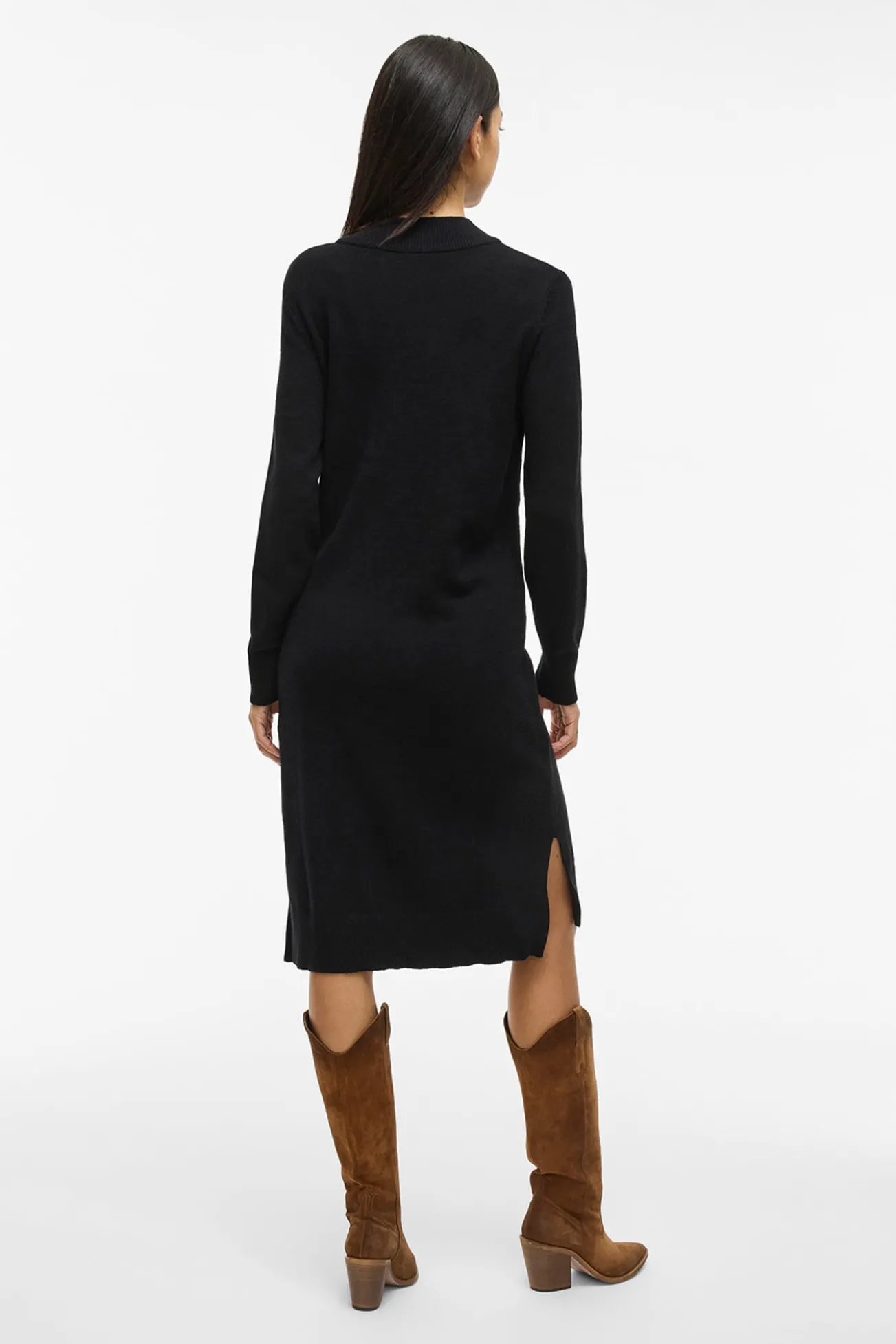 Vestido de malha com viscose