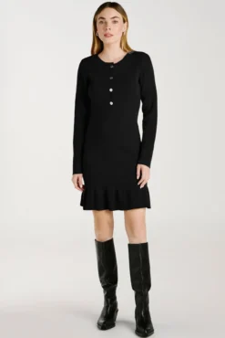 Vestido de malha com viscose