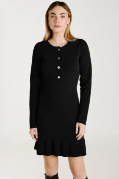 Vestido de malha com viscose
