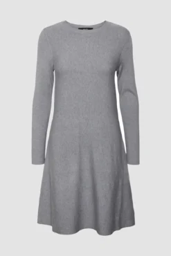 Vestido de malha de gola redonda