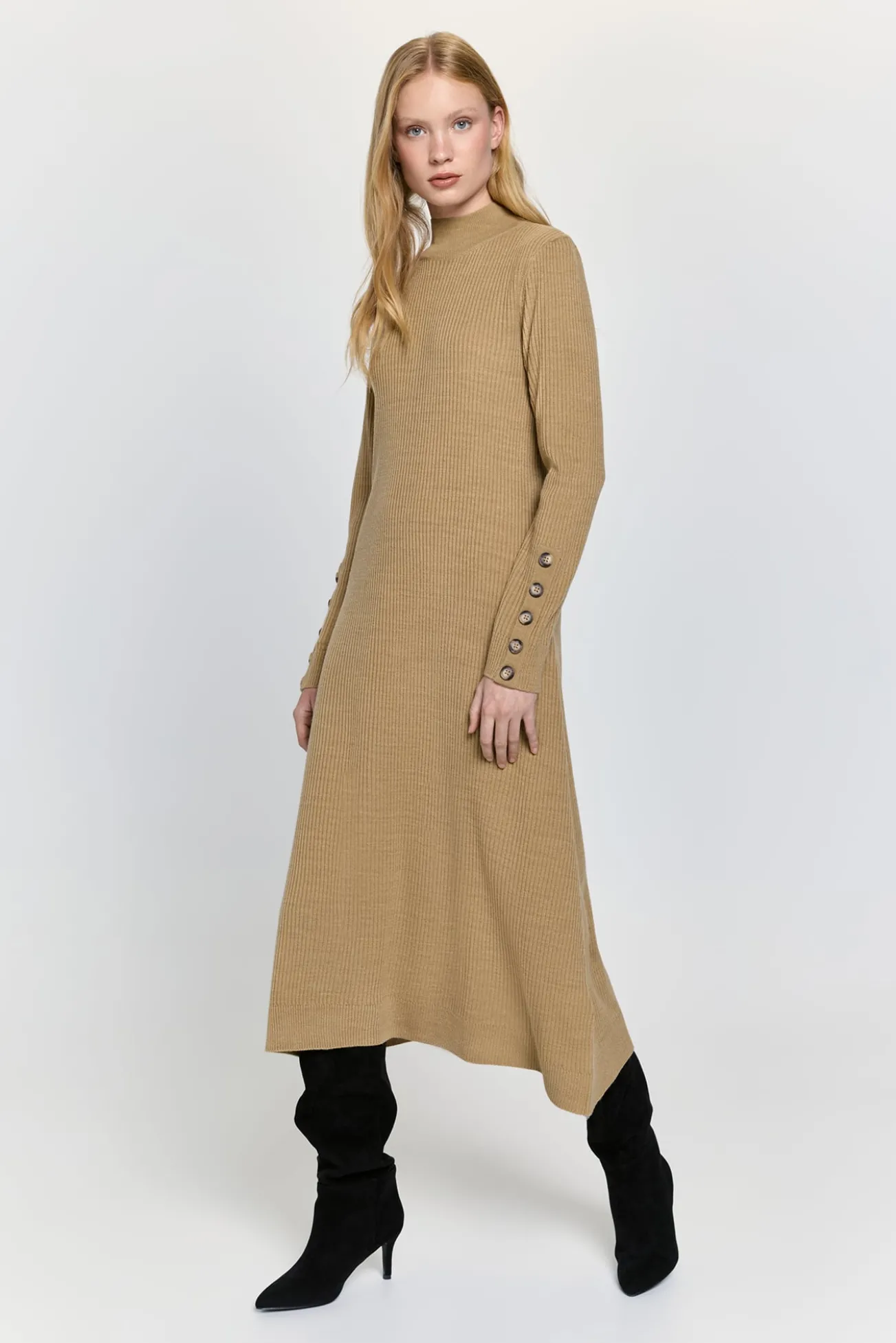 Vestido de malha evasê