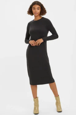 Vestido de malha midi