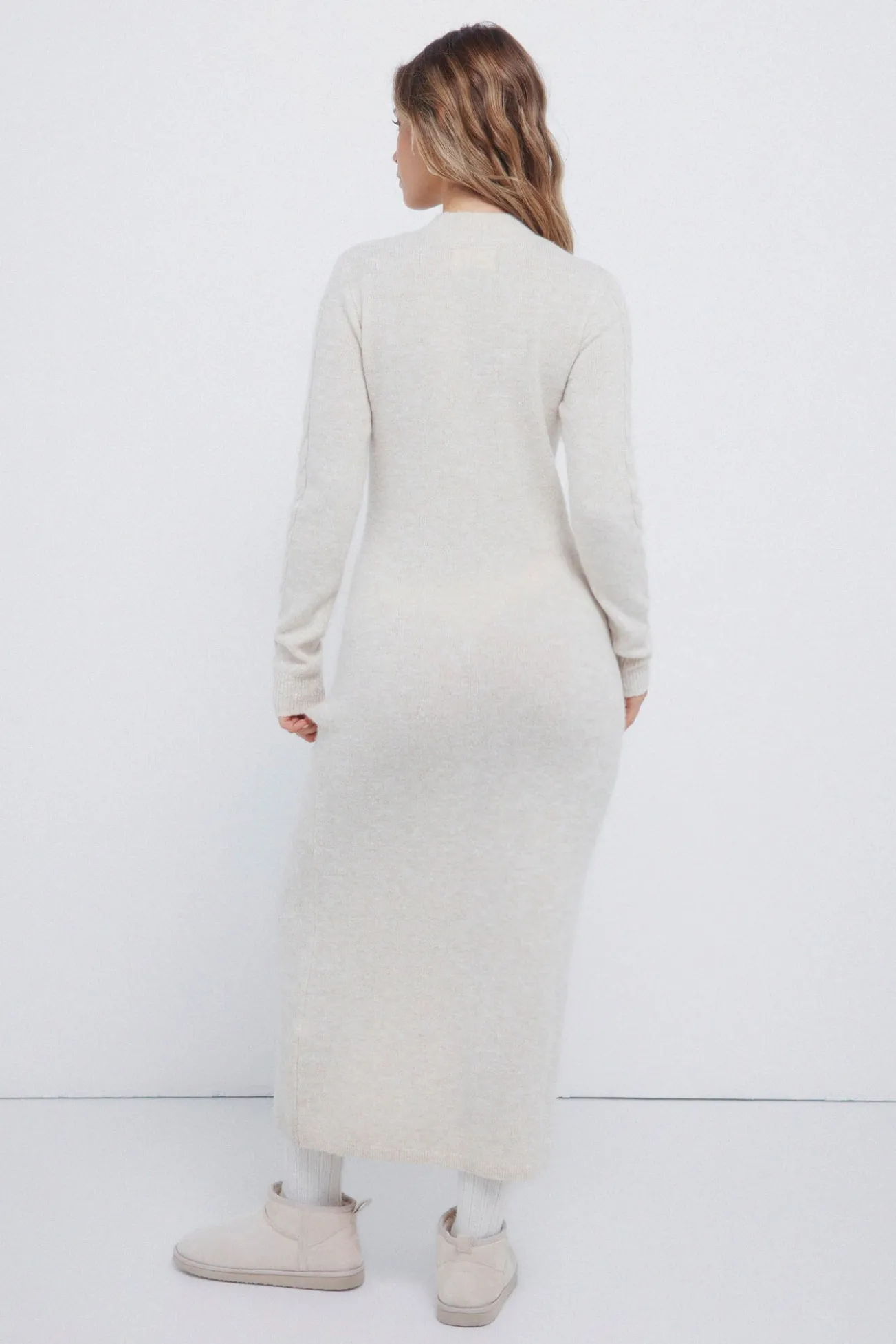 Vestido de malha trançada