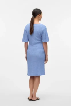 Vestido de maternity e amamentação de manga curta