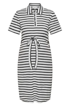 Vestido de maternity e amamentação de manga curta curta