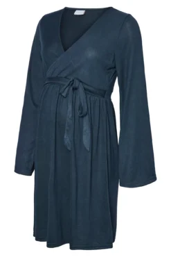 Vestido de maternity e amamentação de manga comprida
