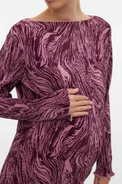 Vestido de maternity plissado