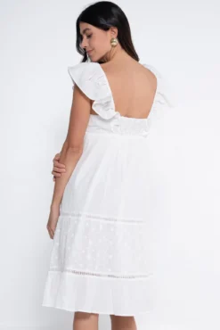 Vestido de pré-mamã romântico com amamentação