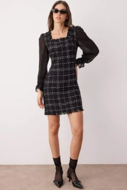 Vestido de tweed