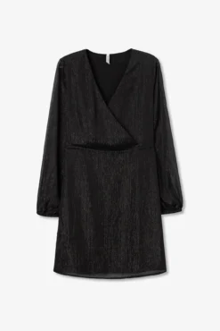 Vestido envolvente com brilho