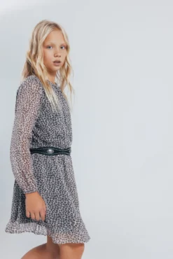 Vestido estampado animal para meninas