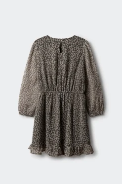 Vestido estampado animal para meninas
