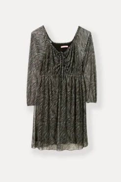 Vestido estampado maternity com franzidos no peito
