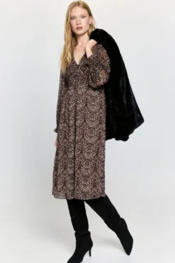 Vestido esvoaçante de chiffon